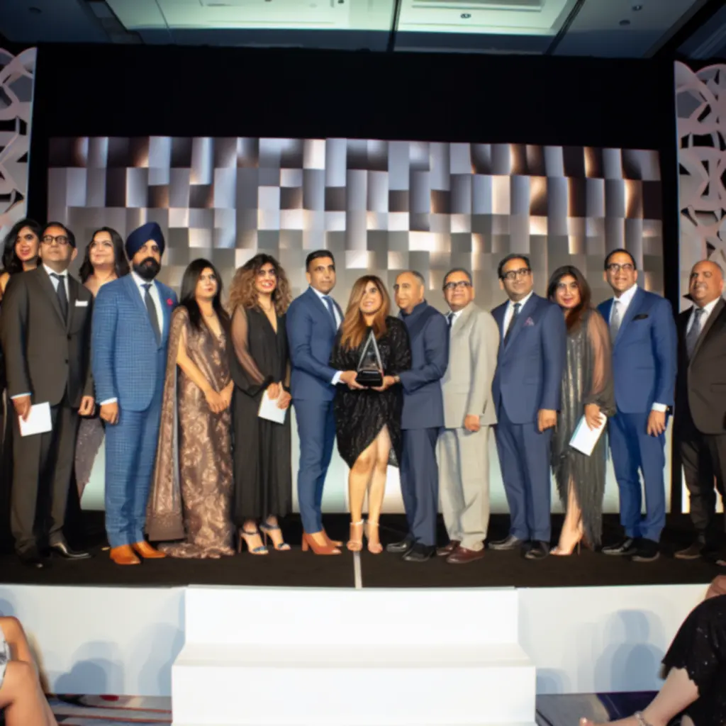 Team van ExclusiveeCenter tijdens een prijsuitreiking