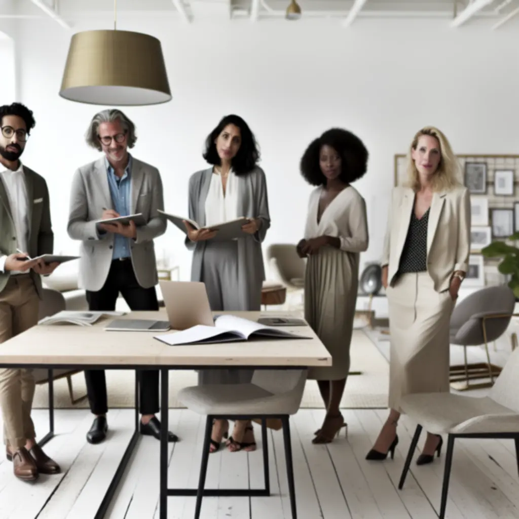 Het ontwerpteam van ExclusiveeCenter in de studio